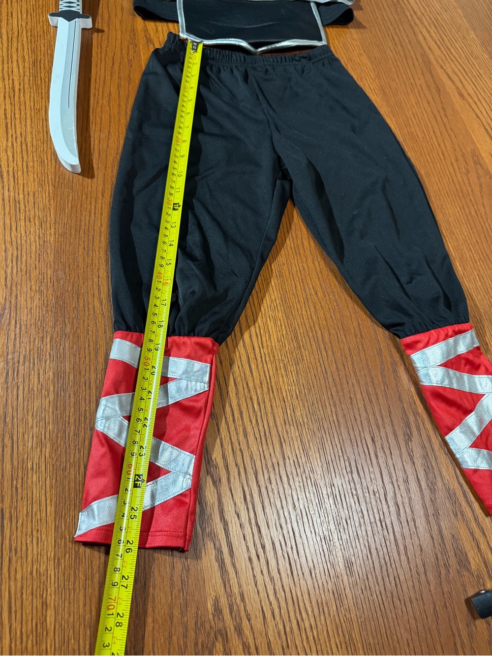 Melissa & Doug Ninja Costume Ages 3-6 Black Red Kids Halloween Dress Up Sword - Picture 4 of 9